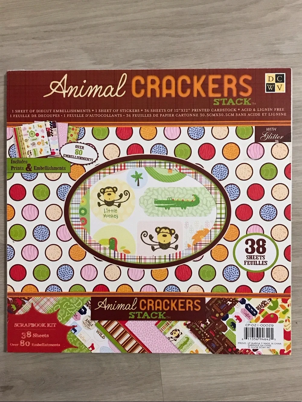 Paper Pad & Animal Crackers Scrapbook Paper Pack - Multi Color